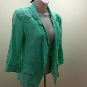 Blazer green aqua small cotton